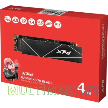 SSD диск ADATA XPG Gammix S70 Blade 4TB (AGAMMIXS70B-4T-CS) картинка 6